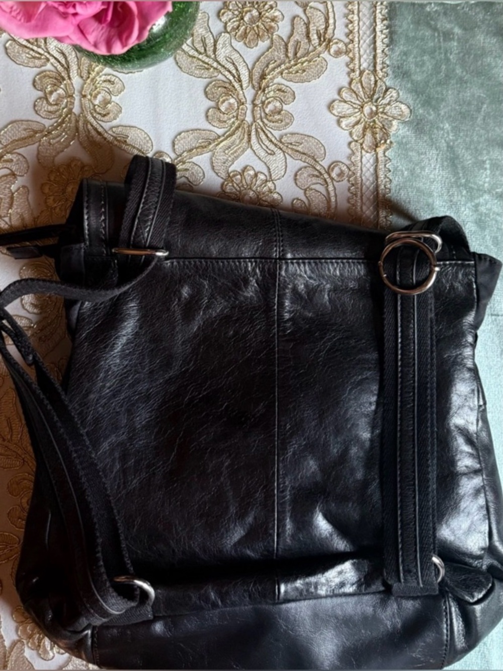 The Sak Convertible Black Leather Backpack - Picture 5 of 10